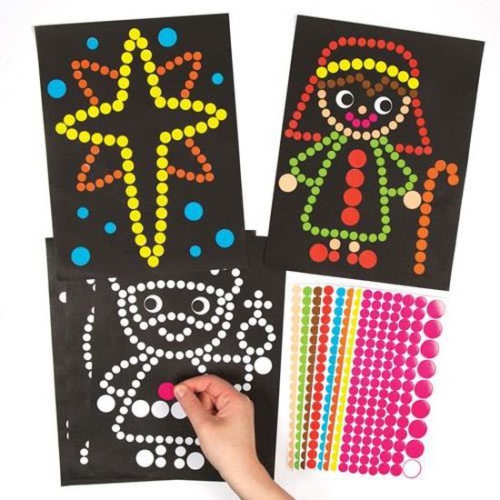 Couleur de Votre Propre Noël Aimants Avec Crayons /& Autocollants Enfants Noël Craft Set