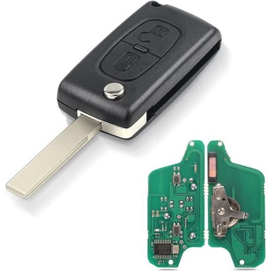 Clé Télécommande 2 Boutons 433 MHz Pour Opel Corsa D (2006-2012) - Puce ID46 PCF7941, Porte-clés HU100 - 8