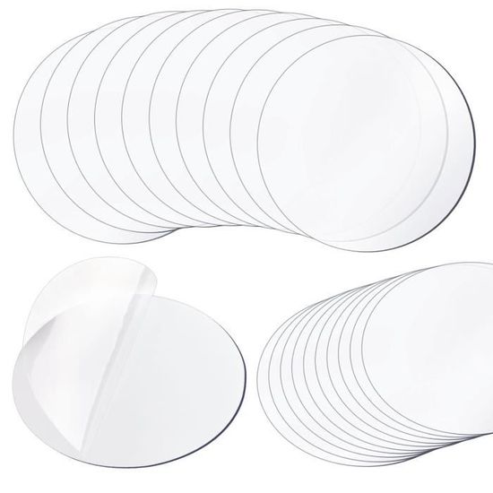 Lot De 20 Pastilles Adhésives En Mousse EVA Double Face - 20mm X 1.5mm - Blanc - Neuf