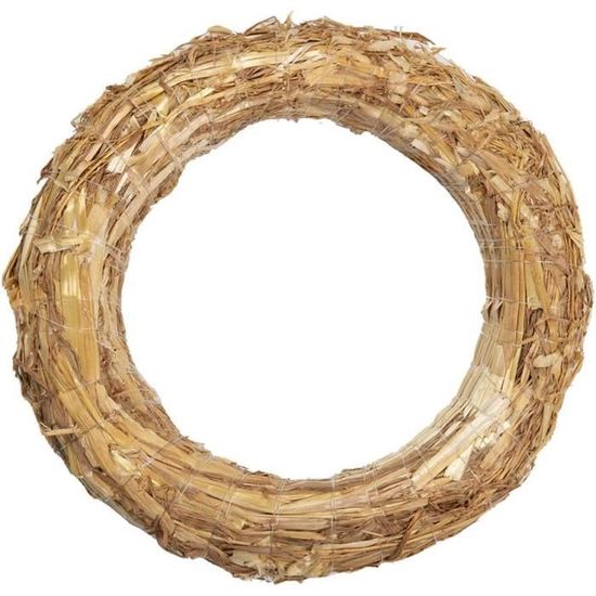 Couronne De L'Avent En Paille Naturelle - Support 40cm Diamètre, Pour Décorations De Noël Maison (brut, à Personnaliser)