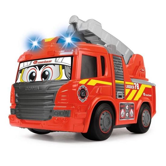 Happy Fire Truck Voiture de Pompier motorisée avec lumière et Son