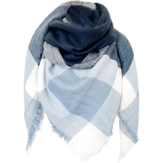 Écharpe Homme Hiver CityComfort Écossaise Réversible - Chaud Et Confortable