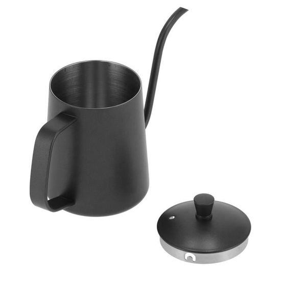 Easyworkz Bouilloire Col De Cygne 350 Ml Acier Inox 304 – Bec Verseur Précis Pour Café Filtre Et Thé, Noir Mat