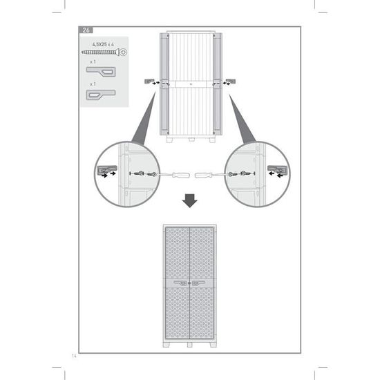 KETER Armoire Haute TITAN Armoire en Resine Multifonctions Etageres