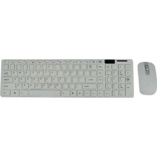 MCL Kit clavier et souris - Sans fil - Blanc