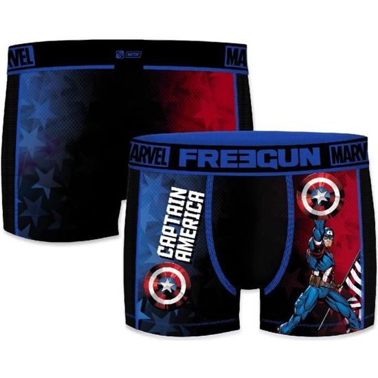 FREEGUN Herren-Boxershorts Marvel Avengers Captain America Design