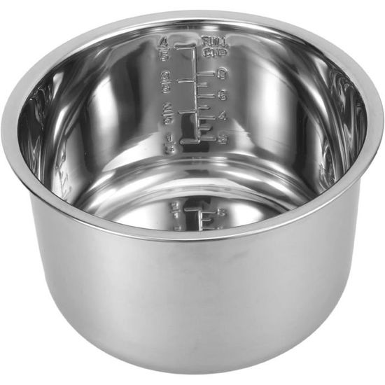 Pot Intérieur De Rechange En Acier Inoxydable Pour Cuiseur à Riz - Dimensions 18x18x12,5 Cm - Accessoire De Remplacement Universel