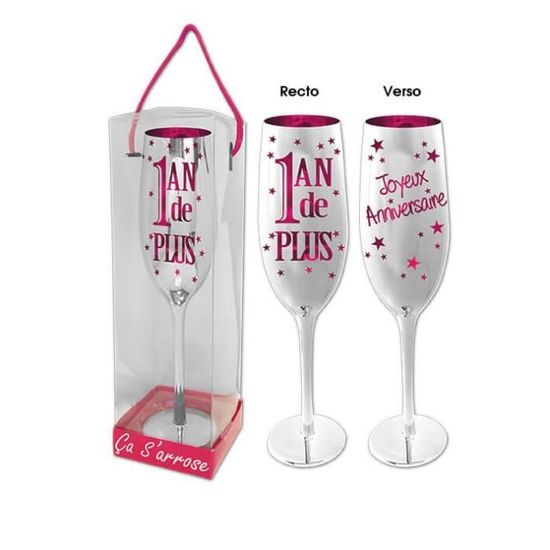 Flute Anniversaire 1an De Plus Fuchsia Cdiscount Maison