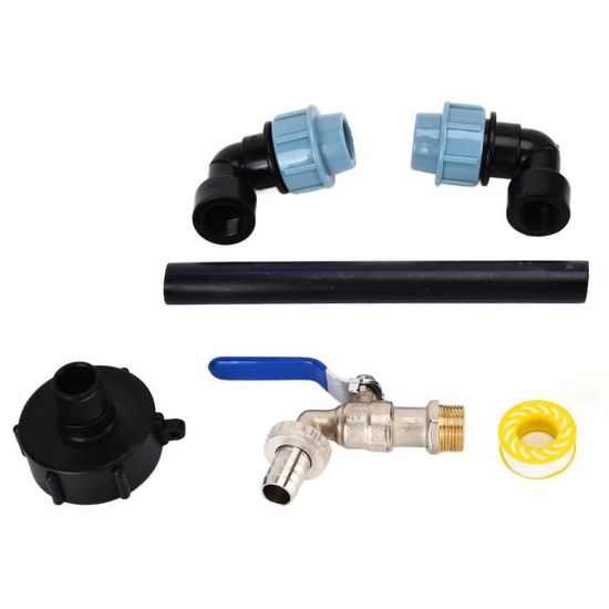 MYCENSE Raccord De Cloison De Baril De Pluie, Connecteur Cannelé De Tuyau D'arrosage, Coude, Buse De Tuyau, Adaptateur De Connecteur De Réservoir D'eau Pour Aquarium