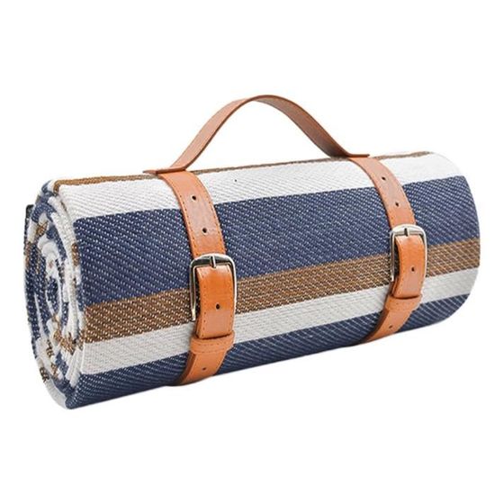 Grand Tapis De Pique-nique Léger TH-Homeware – Bleu, Sans Sable, Imperméable (nylon Parachute)