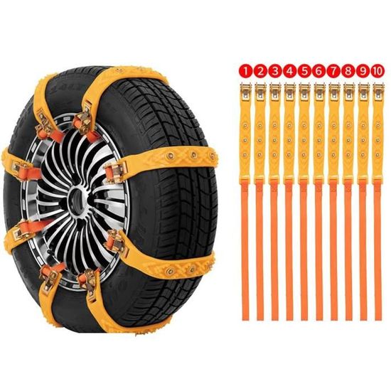 Gatuida Lot De 2 Chaînes à Neige Antidérapantes Pour Pneus De