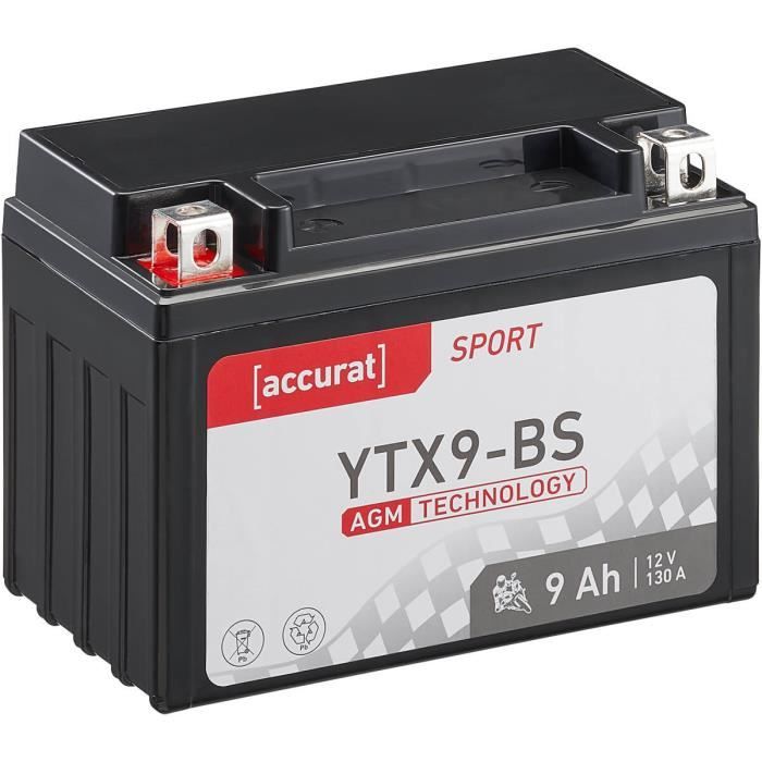 Batterie moto YTX9-BS 9Ah AGM