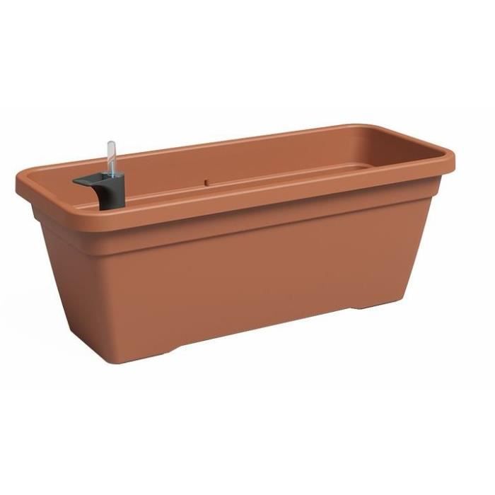 Jardinière - Plastique - Terre cuite - Rectangulaire - L77,9 x P24 x H22cm - ARTEVASI