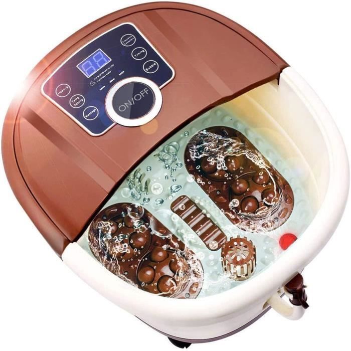 Bain de pieds Thalasso pieds Appareil de Massage masseur automatique de chauffage avec des bulles température réglable