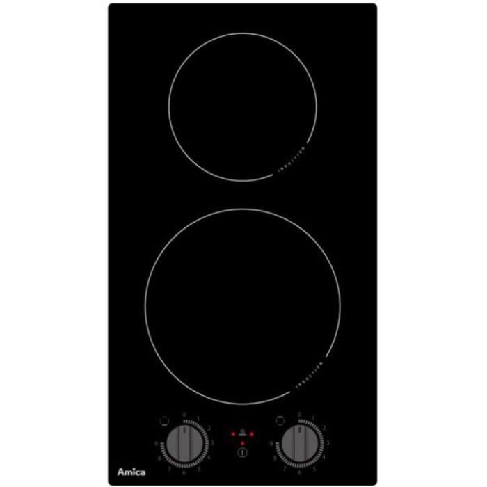 amica - table domino induction 29cm noir - aim2520