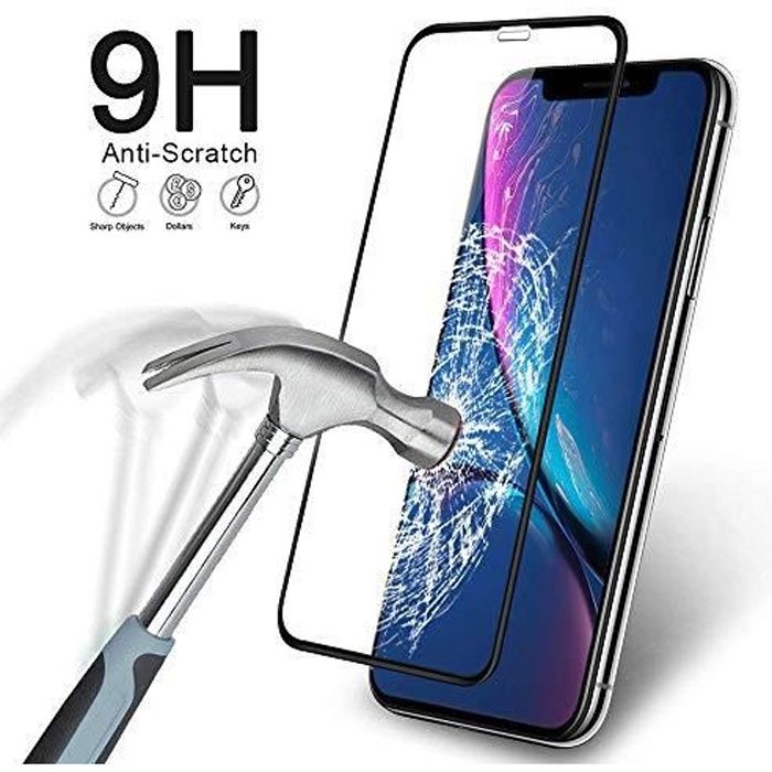 omitium Verre Trempé iPhone XR Protection écran iPhone XR Film Vitre Dureté 9H Anti-Rayure 3D Touch Écran Protecteur iPhone XR Scree