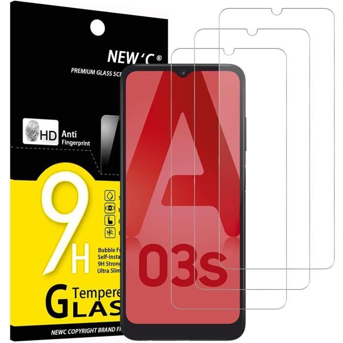 Lot de 3, Verre Trempé pour Samsung Galaxy A03s, Film Protection écran - Anti Rayures - sans Bulles d'air -Ultra Résistant (0,[301]