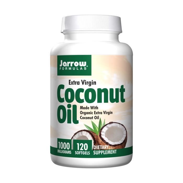 JARROW FORMULAS - Huile de coco extra vierge 1000 mg 120 perles