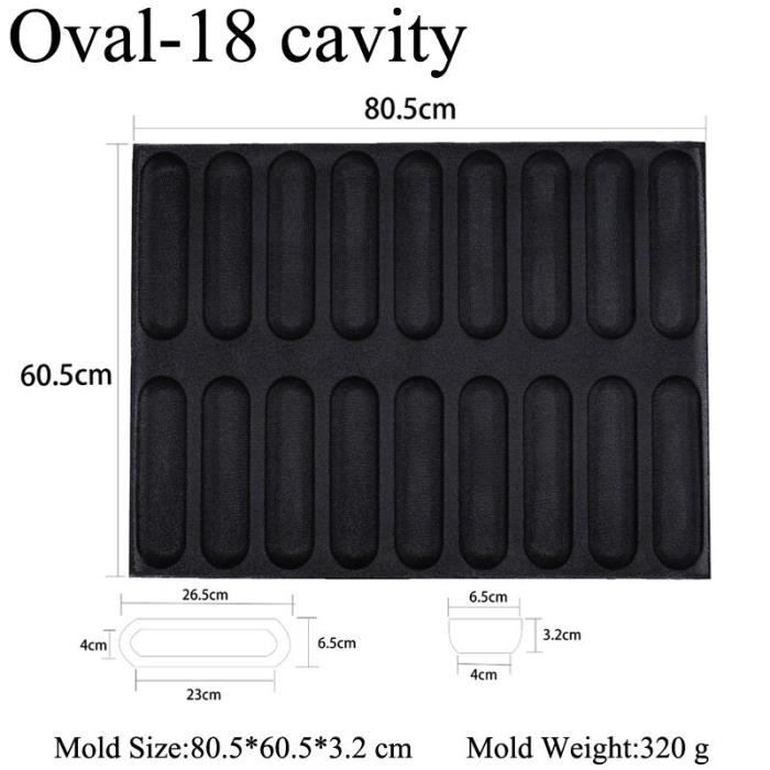 Poche à douille,Meibum moule à pain en Silicone pour chien, 4 Types, ustensile de cuisson de pâtisserie en - Type Oval 18 Cavity