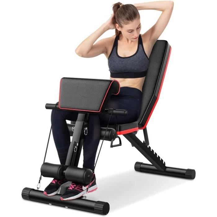 OUI-Chaise de fitness auxiliaire multifonctionnelle avec haltères