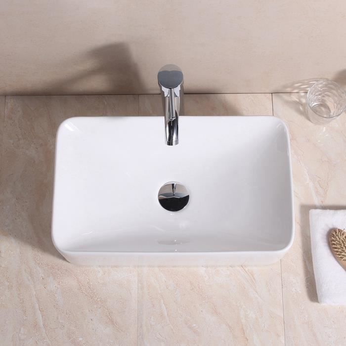 Lavabo de salle de bain en céramique Lavabo Blanc Lave-Mains Vasque Lavabo en Céramique Lave-Mains lave main évier vasque Vasque
