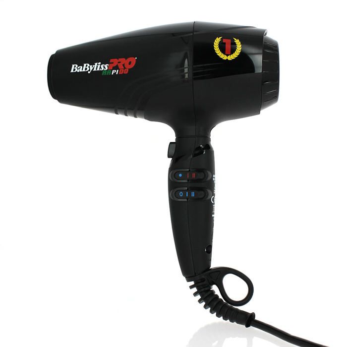 Babyliss Pro Sèche-cheveux Rapido ultra-léger, Ref BAB7000IE Noir, Rouge, Air Froid, Séchage - Matériel électrique cheveux