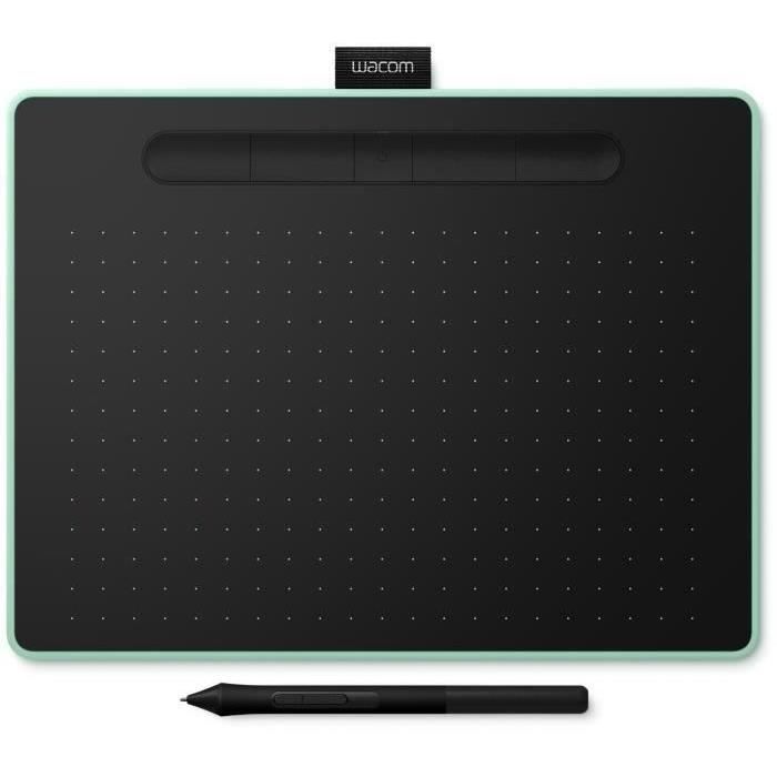 WACOM Tablette Graphique Intuos M Bluetooth - Pistachio + ACK-20003 5 pointes stylet feutre