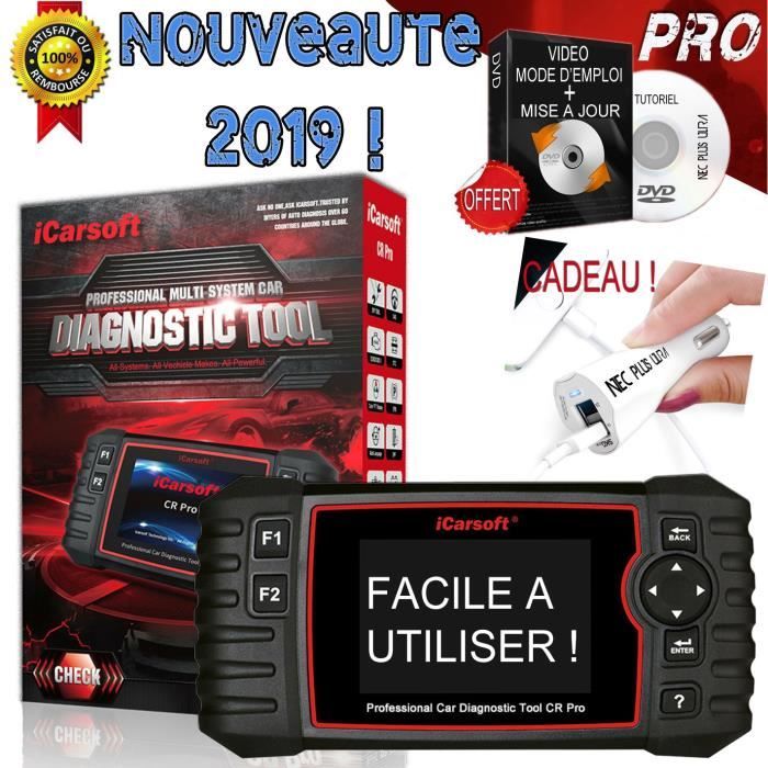 ICARSOFT® CR PRO Valise Diagnostique automobile Interface MultiMarques et Multilangues OBD2