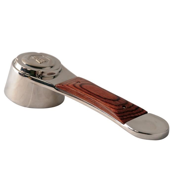 Ouvre-bouteille à champagne design - Inox et bois de pakka