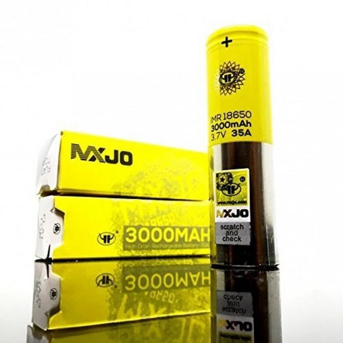 Lot 2 Accu MXJO 3000mAh 35A IMR18650 - Cigarette Pile Vapoteuse - 853