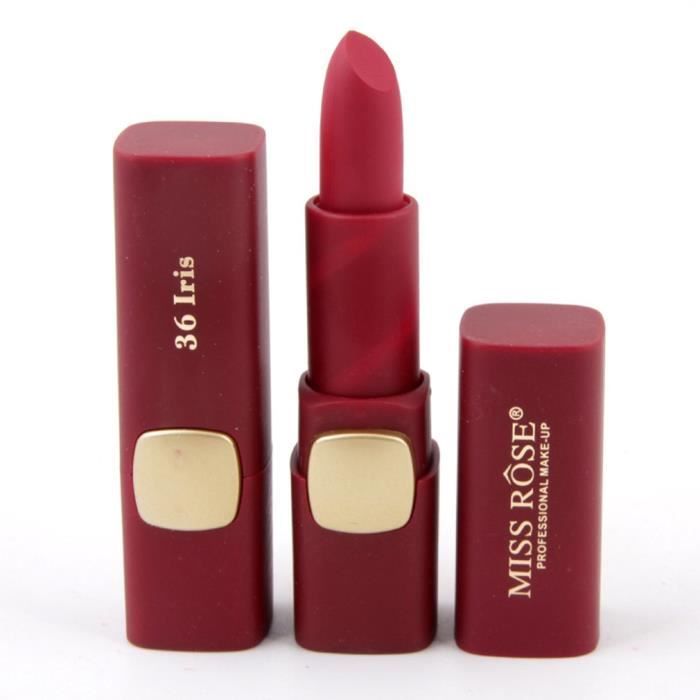 7301-043B Lip Gloss Matte Lip Glaze Rouge à Lèvres Antiadhésif Lipgloss Longlasting, # 36