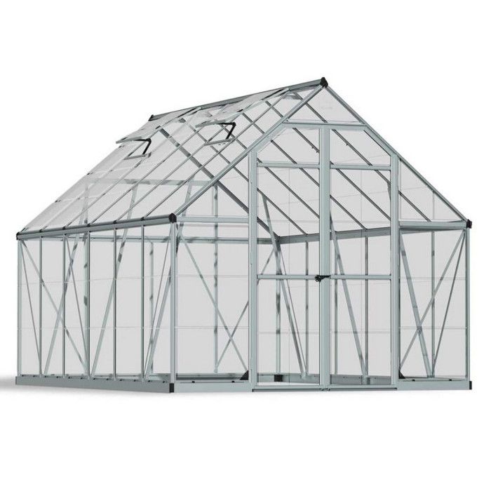 PALRAM Serre de jardin Octave 8,9 m² - Aluminium et polycarbonate