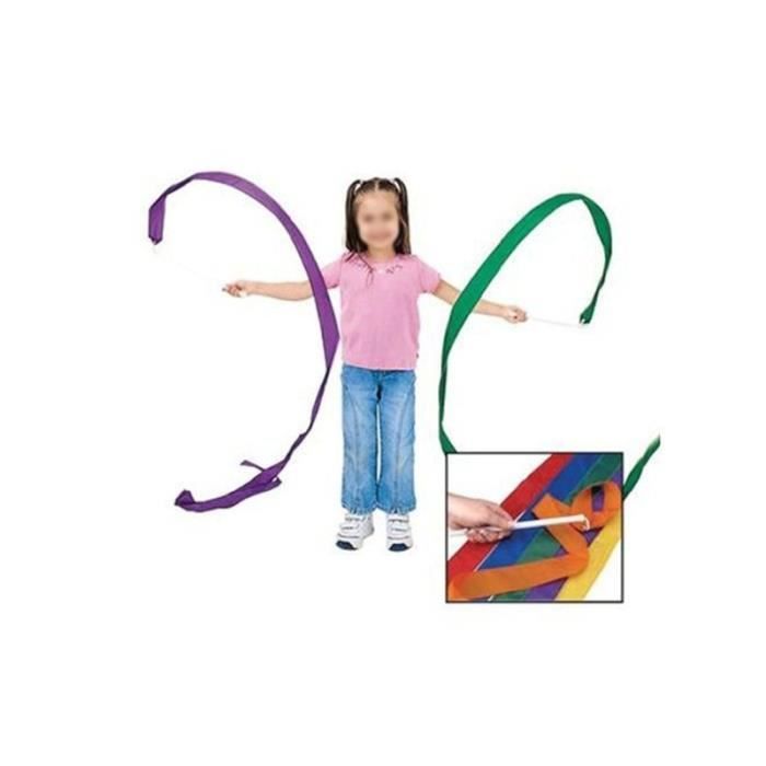 4 couleurs Rubans de Gymnastique avec Manche en Plastique