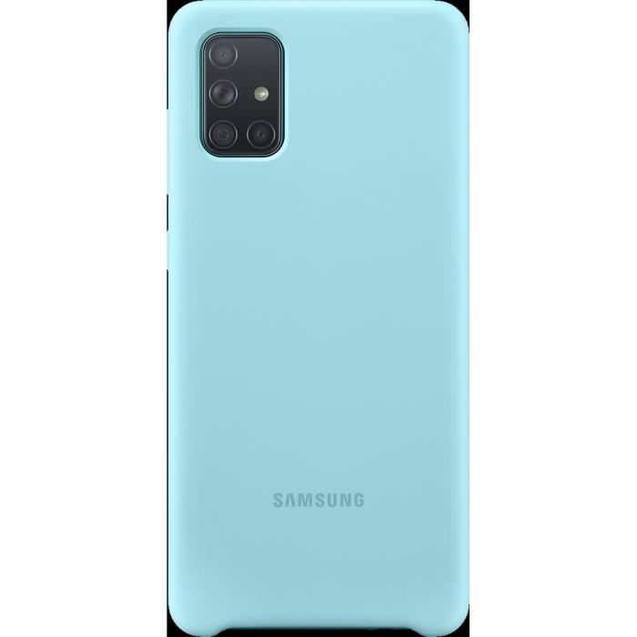 Coque Silicone Samsung A71 Bleu
