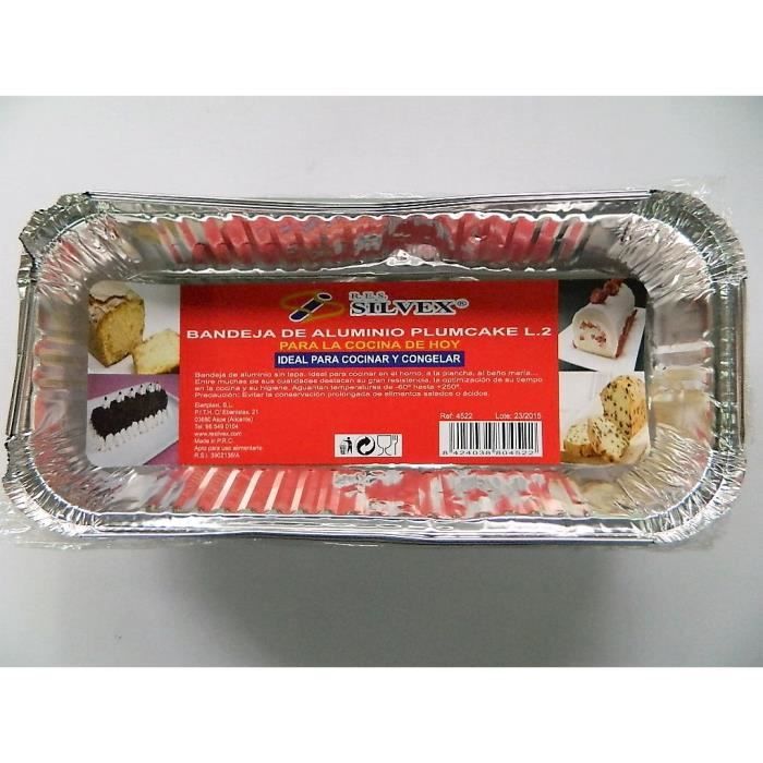 12 x Moule à cake en aluminium jetable patisserie gateaux aluminium rectangulaire 27x13x4cm