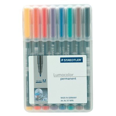 Feutre LUMOCOLOR permanent - Pochette de 8