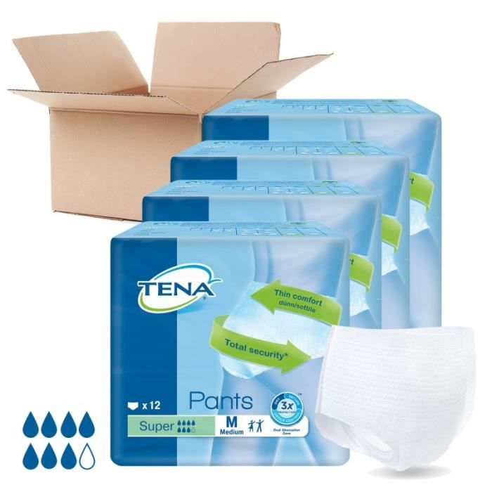 Lot de 4 paquets TENA - Pants Super Medium (x48)