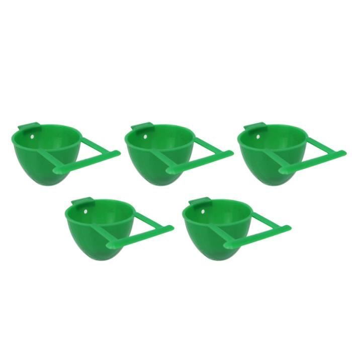 5 pcs Mangeoire Pour Perroquet En Bol Rond Cage Accessoire D'alimentation Creative Tasse D'eau MANGEOIRE - TREMIE