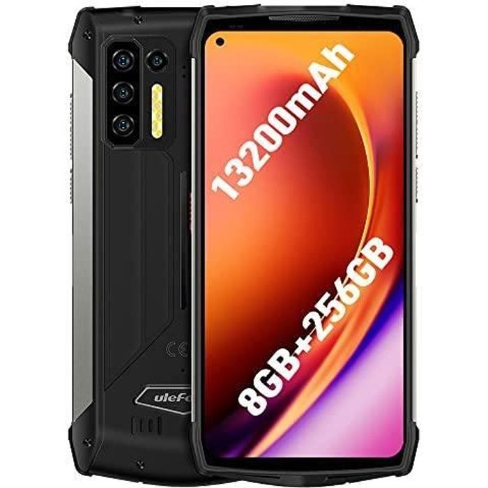 Ulefone - Power Armor 13 Smartphone Incassable, Batterie 13200mAh, Mesure Distance Infrarouge, 6,81’’ 48MP Caméra, Android 11