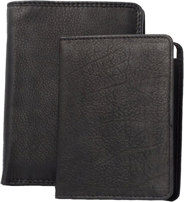 Portefeuille Homme SPIRIT En Cuir Vachette Rigide Noir - Avec étiquettes - Porte-cartes Et Photos