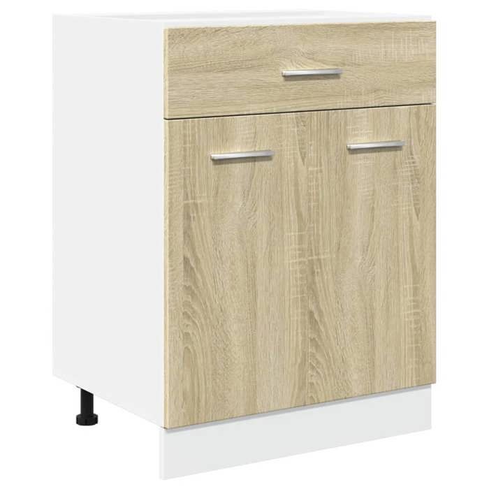 Armoire de plancher tiroir - CLOUD - Chêne sonoma - 60x46x815 cm Aggloméré