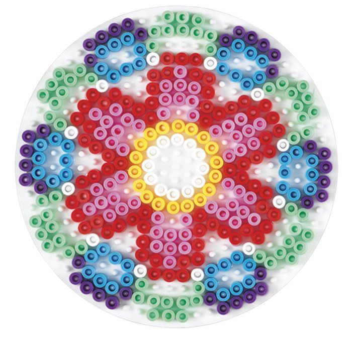 Hama 100-221 – Tablero Redondo De 15 Cm Para Abalorios, Ideal Para Manualidades Y Diseños Creativos
