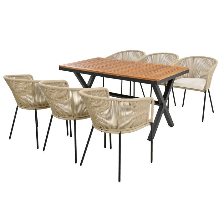 Lampe de table en bois d'acacia Freidy