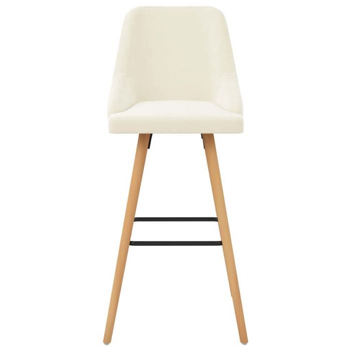 RemiseLot de 2 Chaises de bar - 2 Personnes - crème veloursCuisine salon JILIMAISON2025 3968214