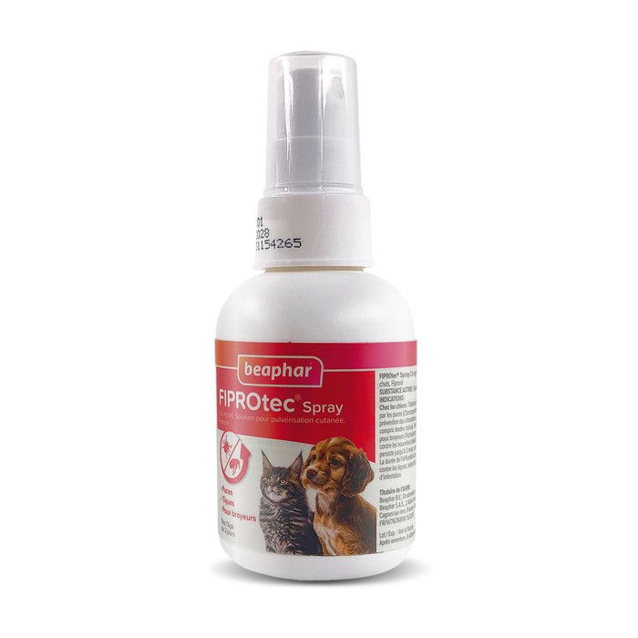 Meilleurs prix pour Beaphar – FIPROTEC – Spray au Fipronil dosé à 25 mg/ml – Solution pour pulvérisation cutanée pour chiens et chats