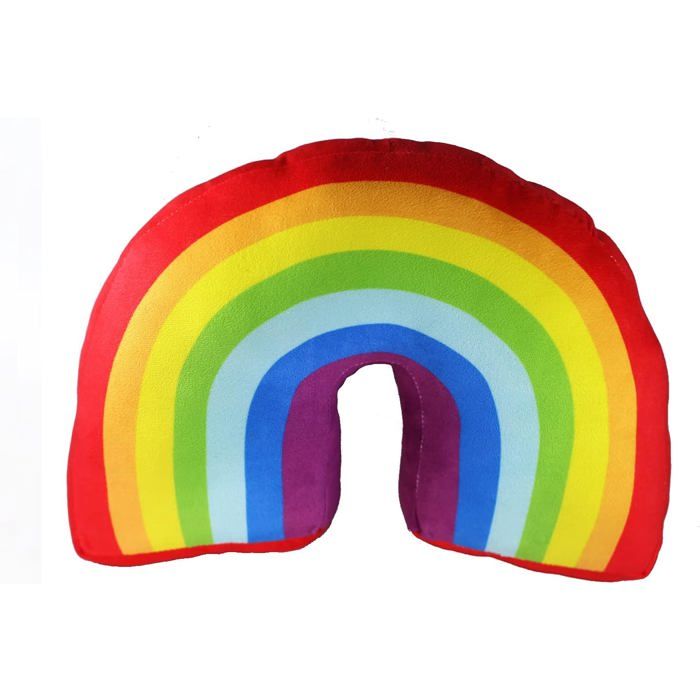 Coussin arc-en-ciel de 35 8 cm idéal pour décorer le lit dune fille. Coussin décoratif en peluche arqué pour canapés et chaises.