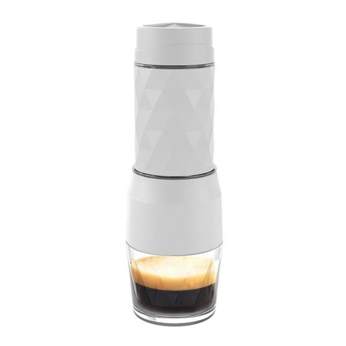 Machine à expresso portable 13-18 bars capacité de tasse de 120 ml réservoir deau de 80 ml adaptée à divers scénarios blanc