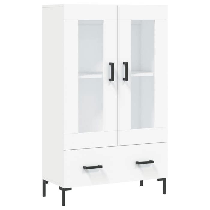 “Winter SaleTOP Armoire/Cabinet à tiroirs Blanc - Buffet haut blanc 69 5x31x115cm - bois dingénierie PRO60077
