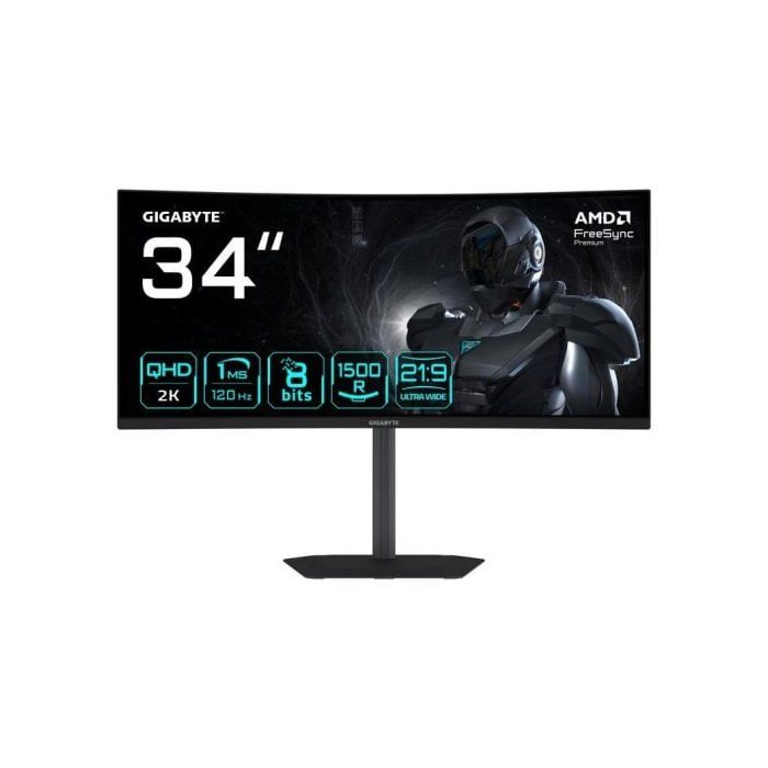 Monitor GIGABYTE GS34WQCA 34 UltraWide QHD 120Hz VA Curvo FreeSync Premium HDR10 1ms