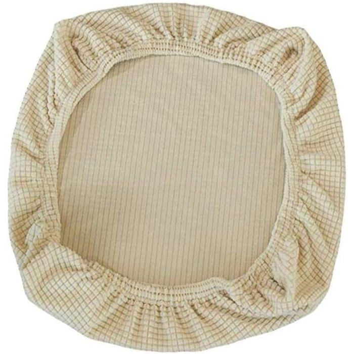 Housse de chaise extensible et élastique ronde en spandex amovible et lavable adaptée aux chaises de bureau et de salle à manger.